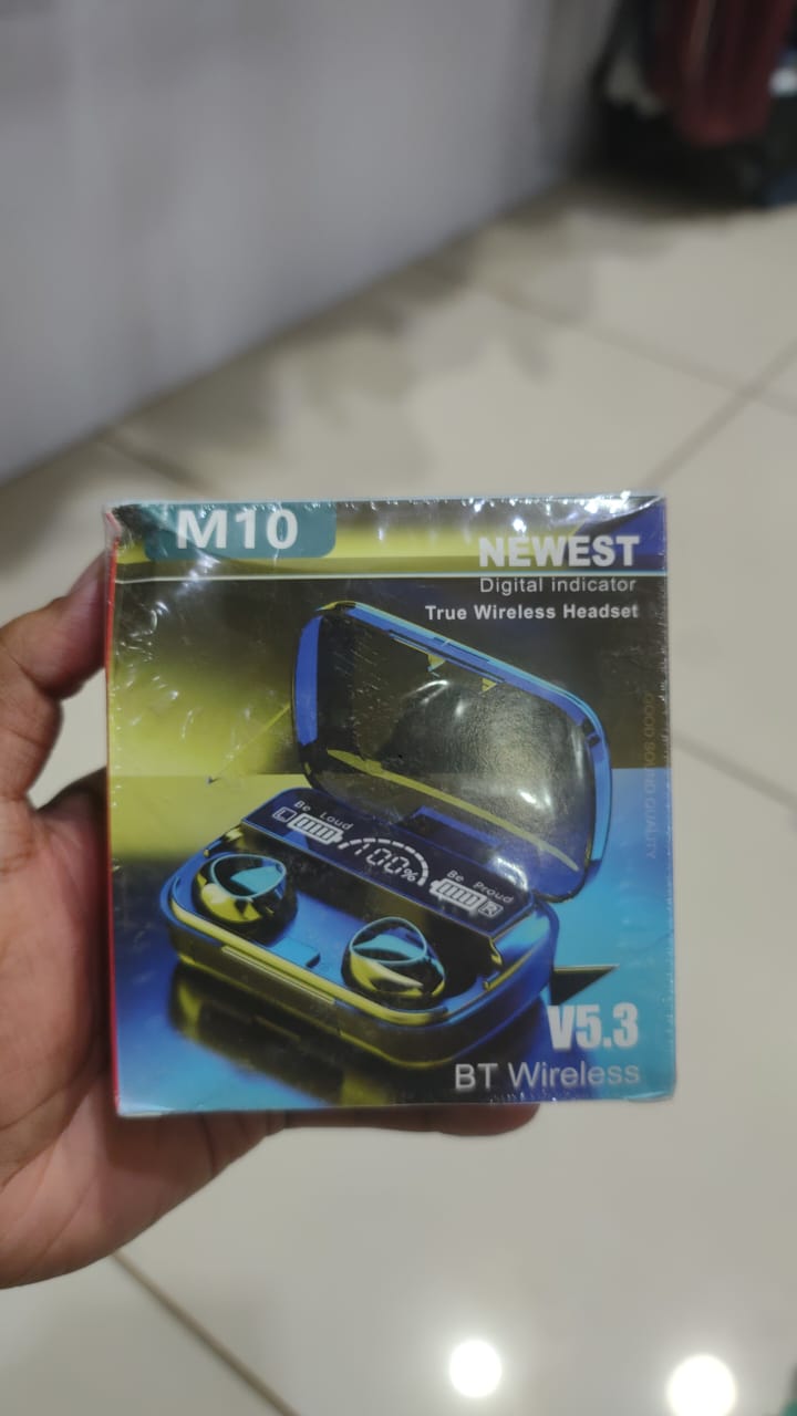 M10 TWS Bluetooth 5.3 Earbuds | Original M10 | LED Display | Wireless Earphones with Microphone
