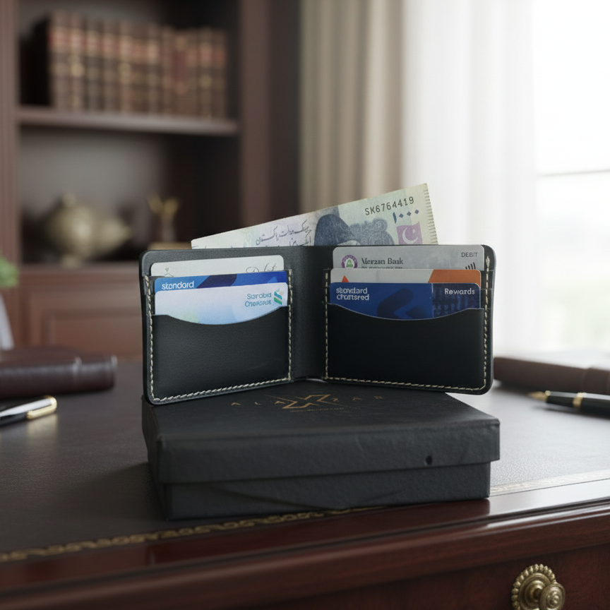 Men? Rugged Leather Wallet | Black Cow Leather | Durable & Stylish | Premium Quality