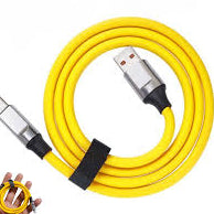 Type C Fast Charging Data Cable USB-C Charger Cable High Speed Durable Wire (Random Color Without Box)