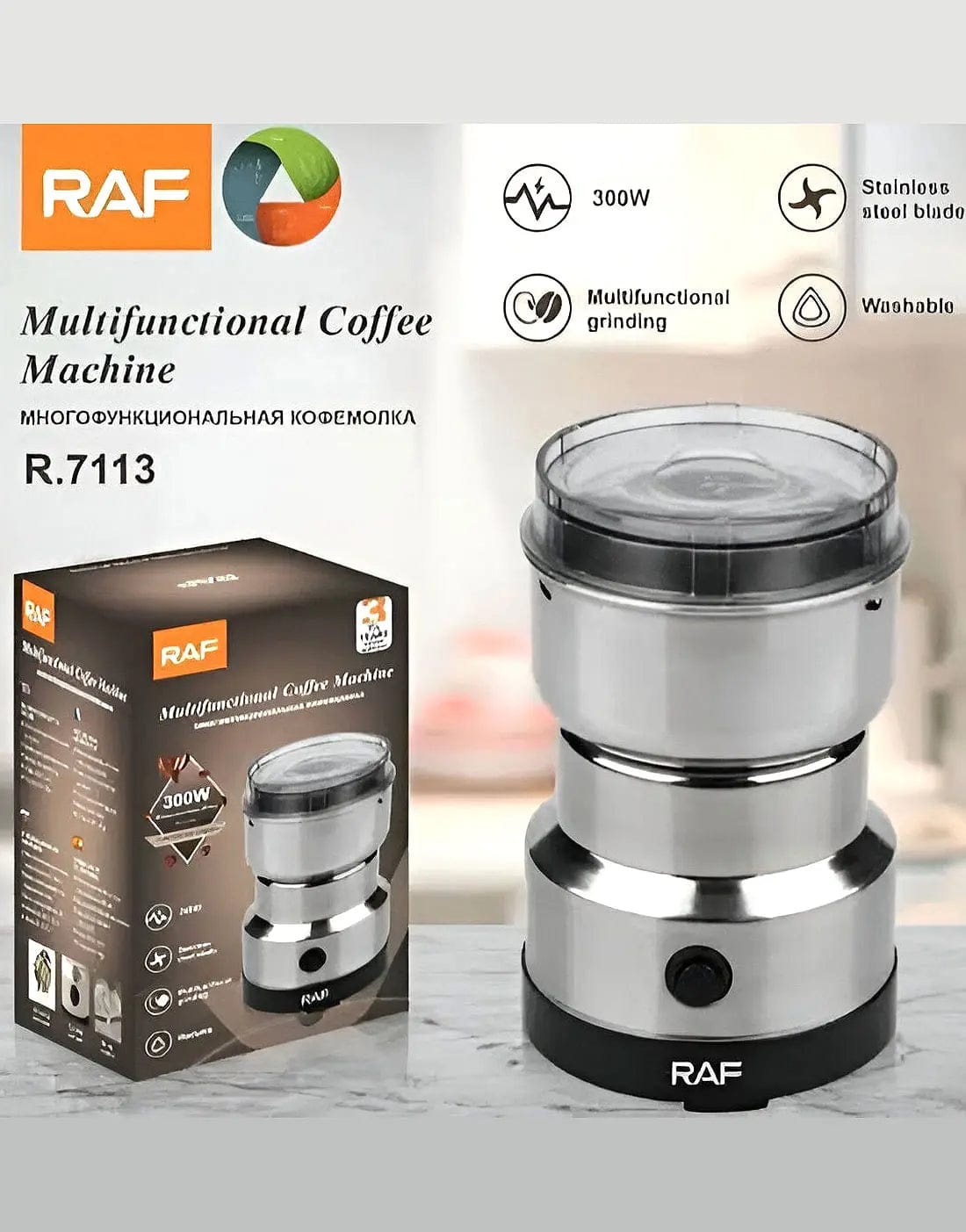 Electric Stainless Steel Coffee & Masala Grinder