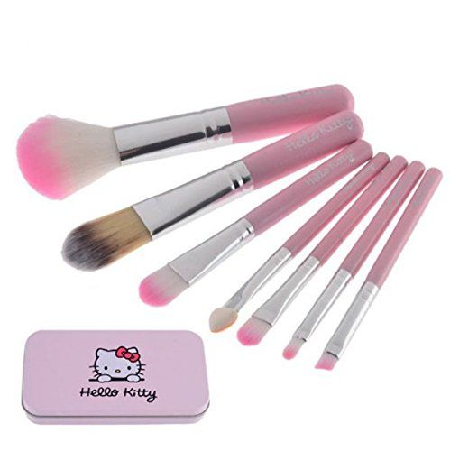 Cute 7 Piece Makeup Foundation Powder Eye shadow Brushes Set