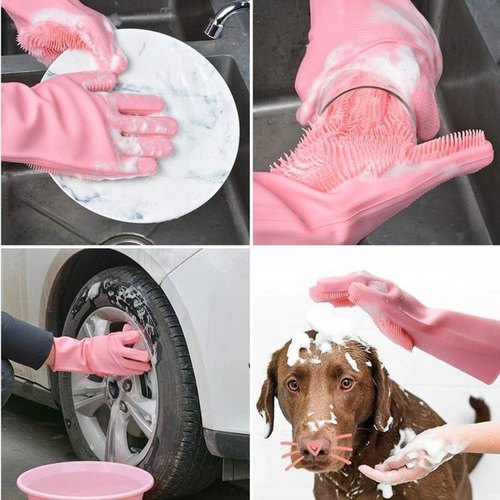 Silicone Washing Full Finger Gloves – photo 2