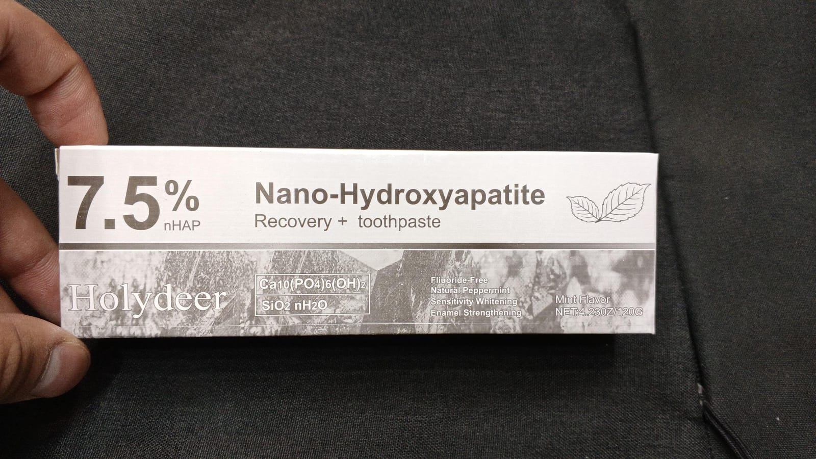 Holydeer 7.5% nHAP Nano-Hydroxyapatite Recovery + Toothpaste �Fluoride-Free Sensitivity & Whitening Care - 120g