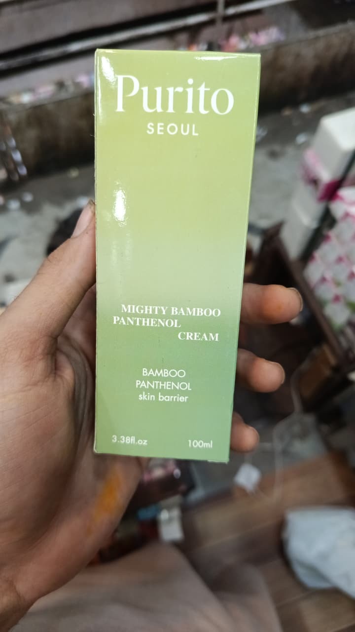 Purito Mighty Bamboo Panthenol Cream 100ml �Deep Hydration, Skin Barrier Repair & Soothing Moisturizer