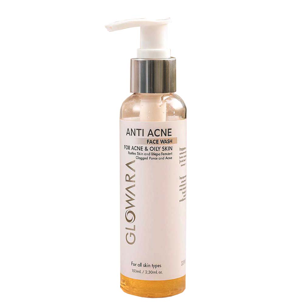Glowara Anti Acne Face Wash �Deep Cleansing Formula with Anti-Microbial & Oil-Control Ingredients for Clear, Smooth & Acne-Free Skin