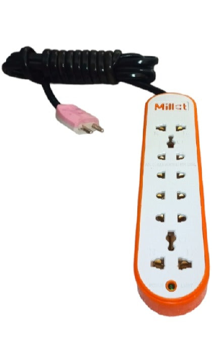 Extension Lead 5-Way | 4M Copper Wire | Power Switch | Multi-Socket Extension Cord | White