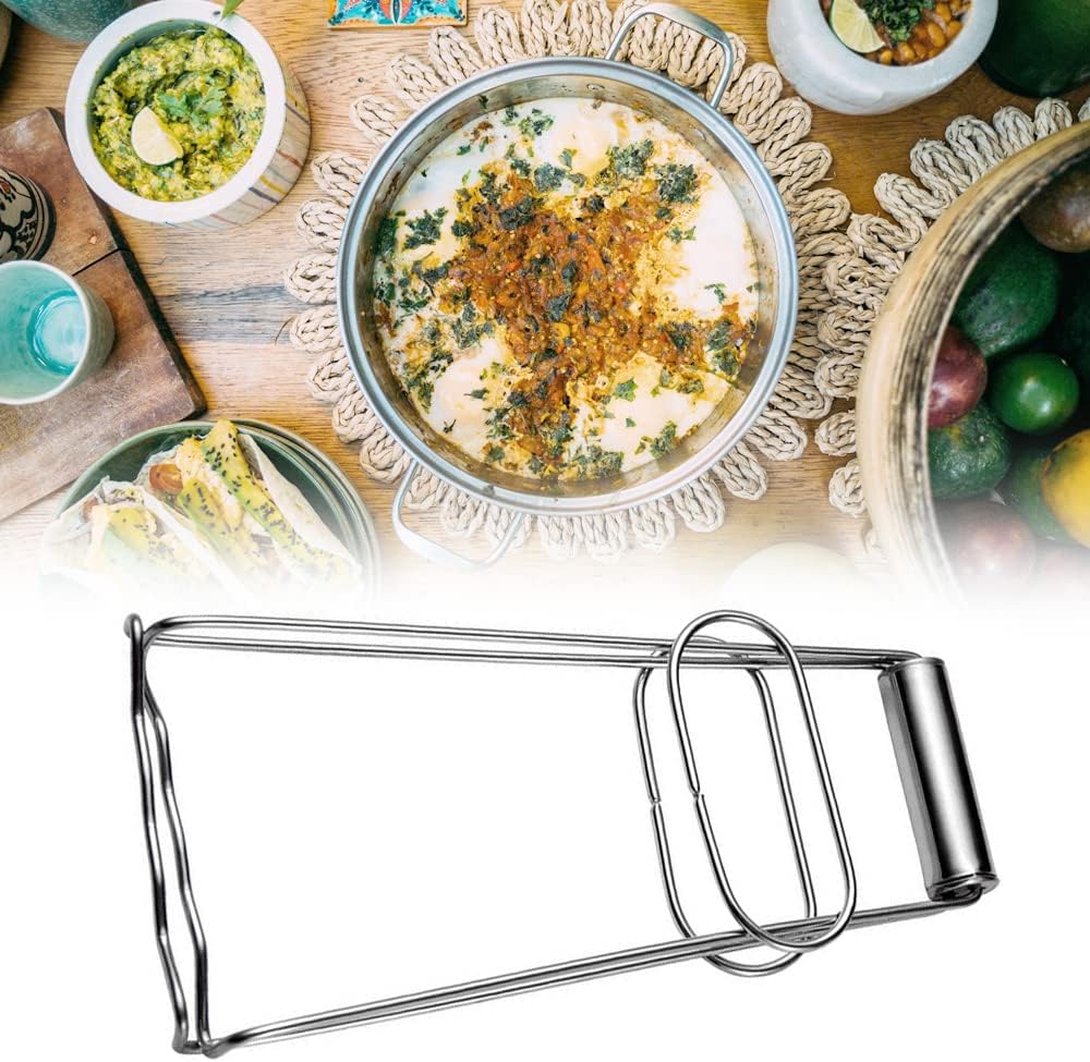Stainless Steel Hot Bowl Clip �Anti-Scald Tableware Lifter, Foldable Hot Dish Holder for Microwave, Oven & Cooking Use | Durable Kitchen Tool
