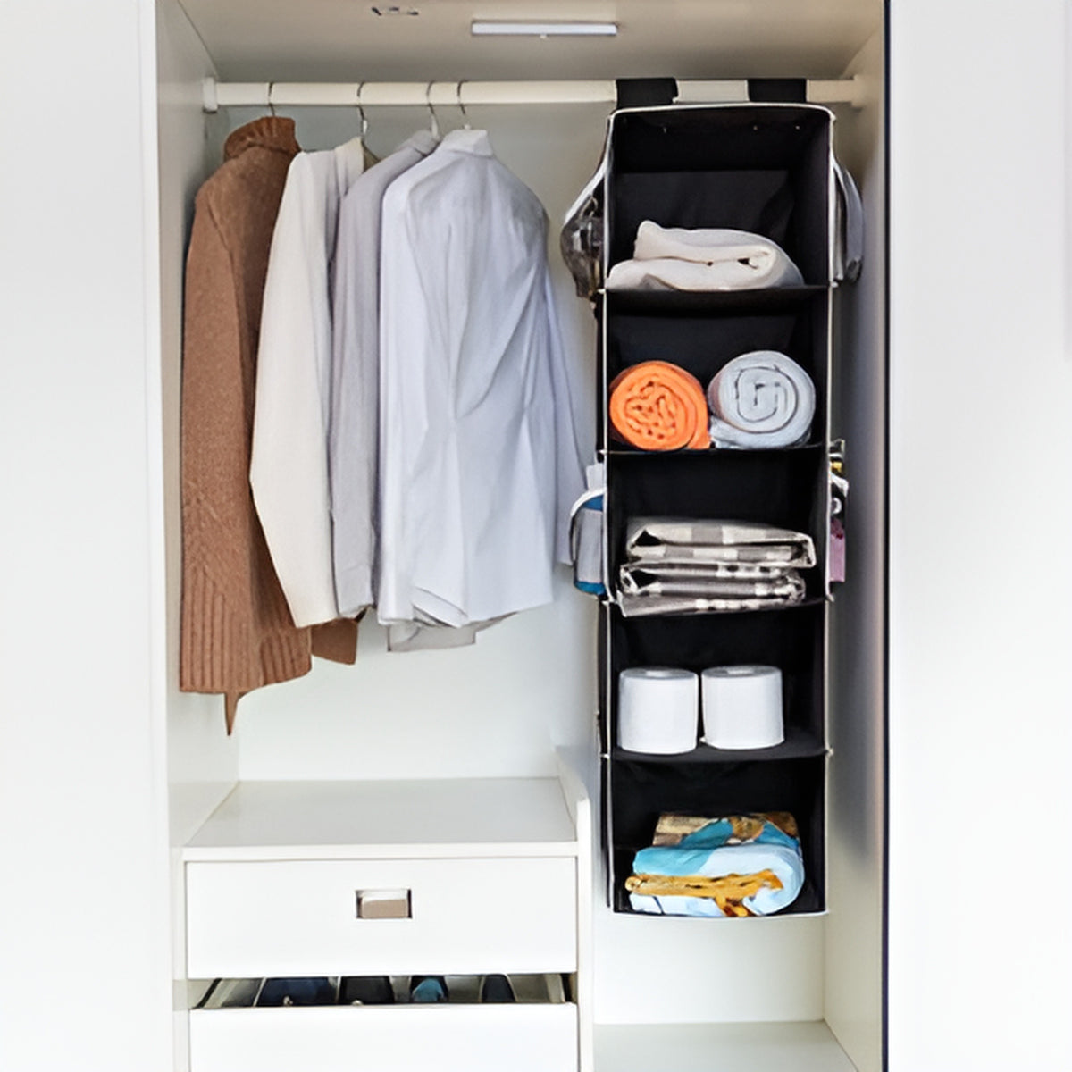 5 Shelf Clothes Hanging Organizers Pant Organizer – photo 2