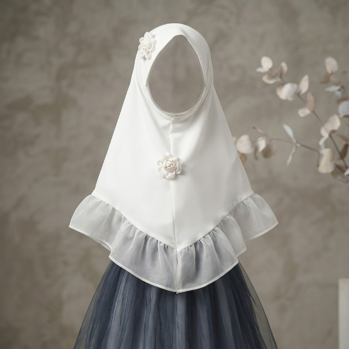 Kids Girls Hijab Korean Chiffon With Handmade