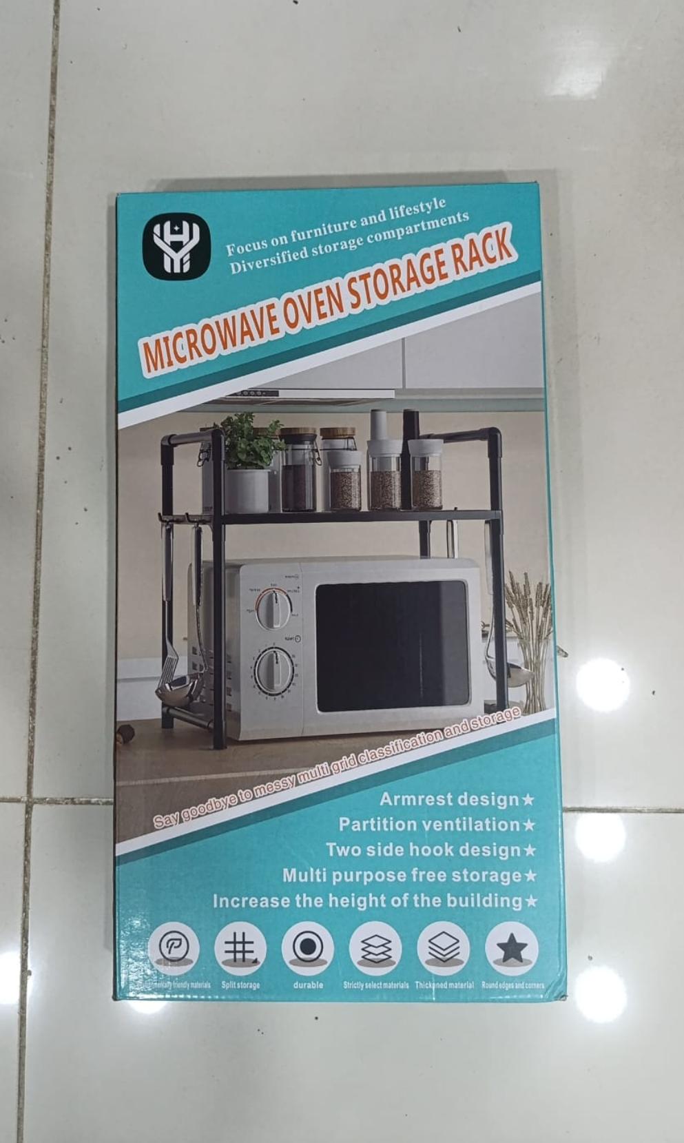 Microwave Oven Storage Rack 2-Tier Kitchen Organizer – photo 5