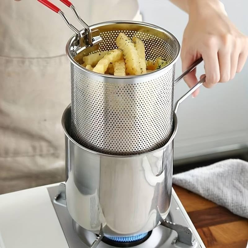 Premium Stainless Steel 1200Ml Deep Fryer Pot with