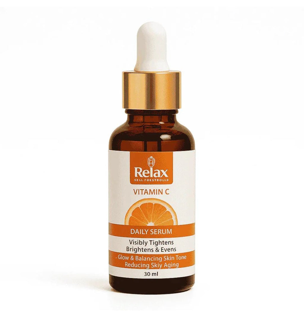 Relax Vitamin C Daily Face Serum �Brightening, Anti-Aging & Hydrating Formula for Healthy Radiant Skin (30ml)