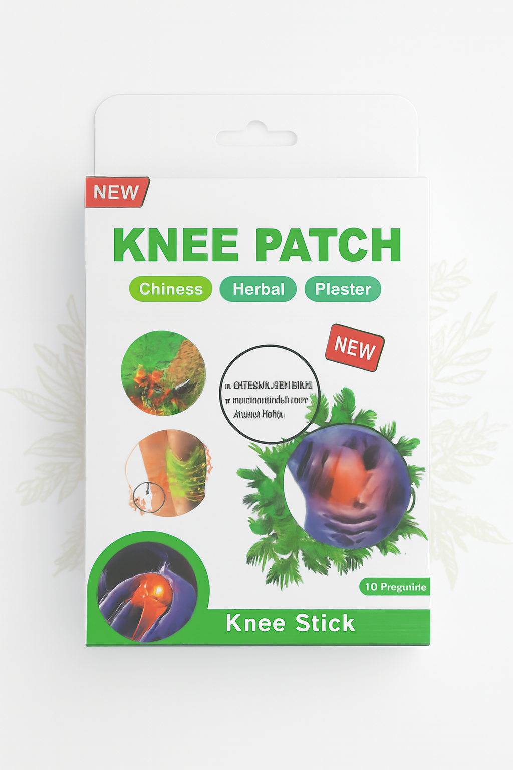 Herbal Knee Pain Relief Patch �Heat Therapy for Joint & Muscle Comfort, Natural Ingredients Pack Of 10 Pcs