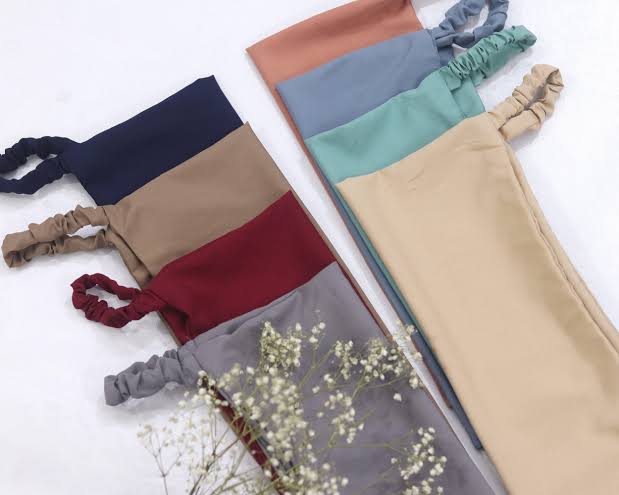 Elastic Half Niqab Bundle �Pack of 6 Premium Chiffon Face Veils for Women | Soft Breathable Daily Wear Niqab | Random Color