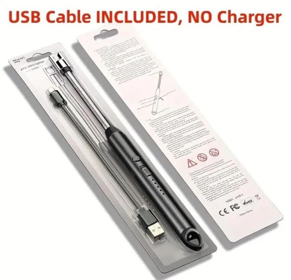 Rechargeable USB Electric Candle Lighter �Windproof Flameless Plasma Arc Lighter with 360? Flexible Long Neck
