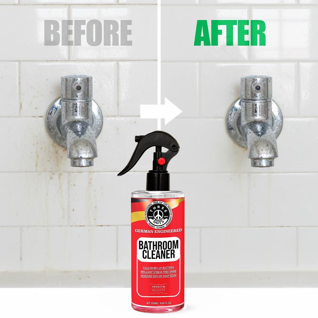 Three Guys Bathroom Cleaner 250ml Powerful Germ Killing Soap Scum Remover With Streak Free Shine