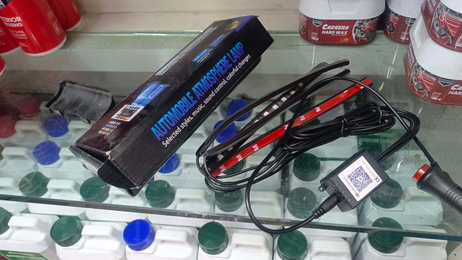 Car Atmosphere Light (12 LED Model) �Smart RGB Ambient Interior Lighting | App-Controlled LED Foot & Backlight | 12V Universal Car Mood Light