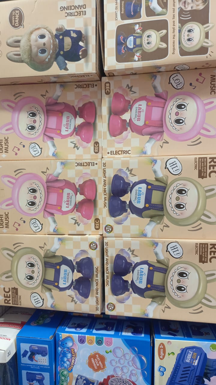 Doll Battery Operated Dancing labubu Toy with Light and Sound LABUBU Talking and Speech Repeatin