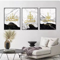 Decoration home decoration item 3 pcs iSLAMIC fRAME board wall decor photo on wall PHOTO TILE canvas art decor for home easy set up with both side tape