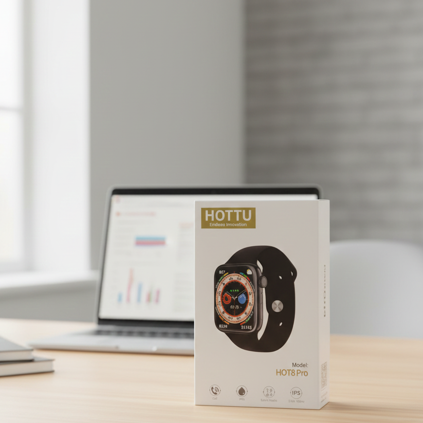 HOTTU Smart Watch Hot 8 Pro ? | 2.02" HD IPS LED Display | Water Resistant | Heart Rate & Music Control | Android Compatible