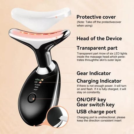 Rechargeable Neck & Face Massager with EMS – photo 4