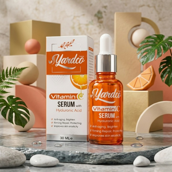 Yardco Vitamin C Face Serum With Hyaluronic Acid Anti Aging And Brightening Skin Radiance Formula 30ml
