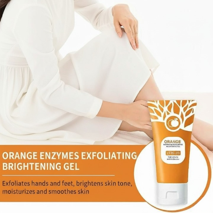 Orange Enzymes Exfoliating & Brightening Gel | Deep Cleansing Face Gel for Smooth, Glowing & Refreshed Skin (100g)