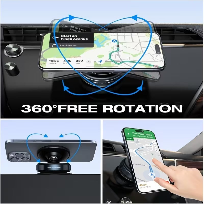 Upgraded 360 Vacuum Magnetic Car Mount Phone Holder Hands Free Suction Cup