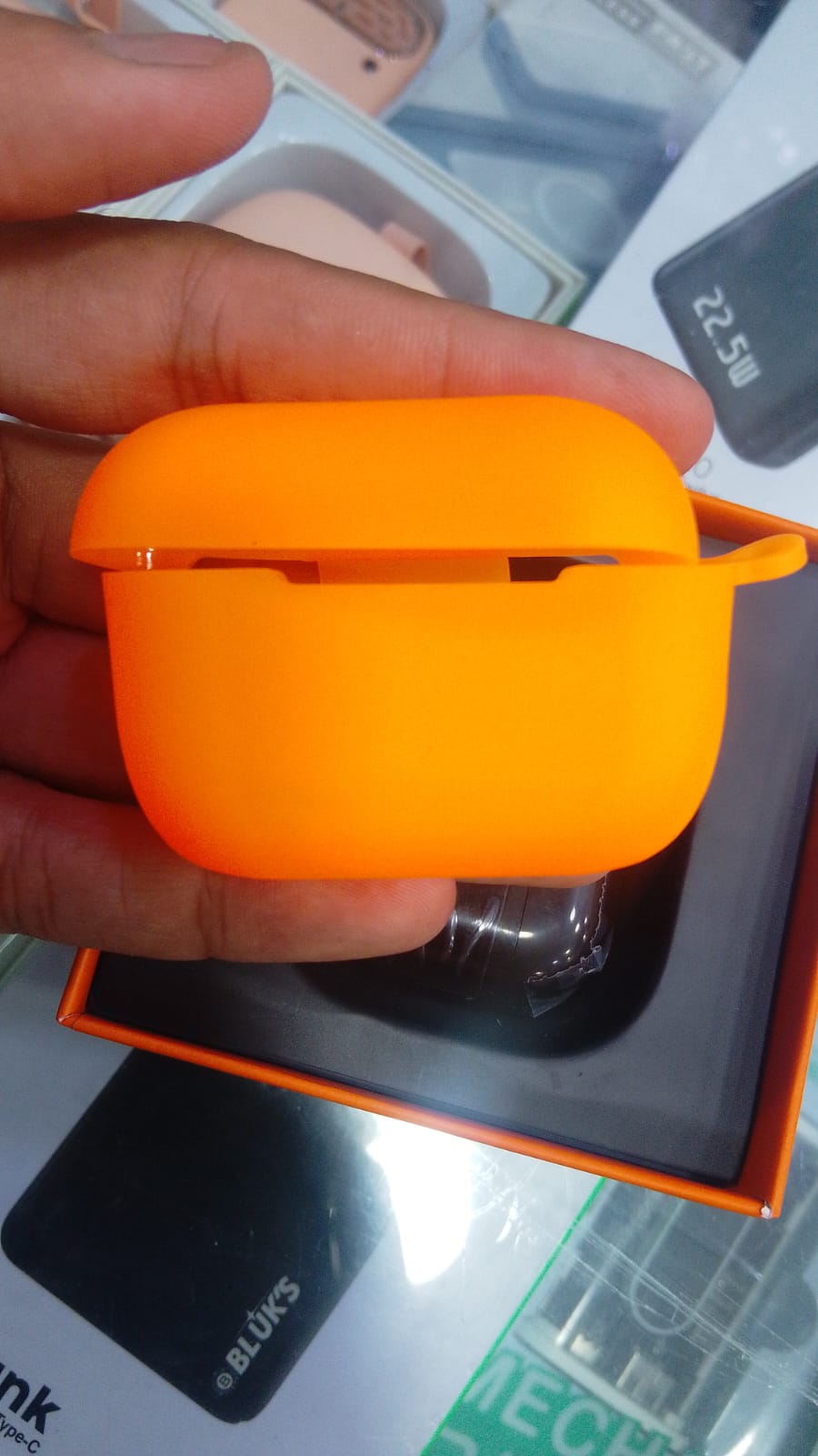 Pro 2 Wireless Earbuds with Orange Protective Silicon Case �True Wireless Bluetooth Earphones