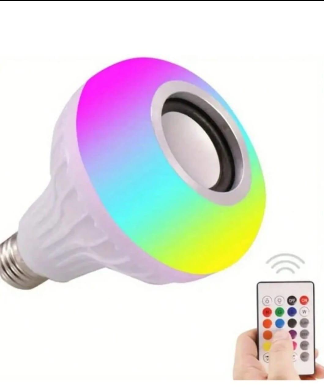 Smart LED RGB White 12W Bluetooth Speaker Bulb with Color Changing Light, Remote & App Control