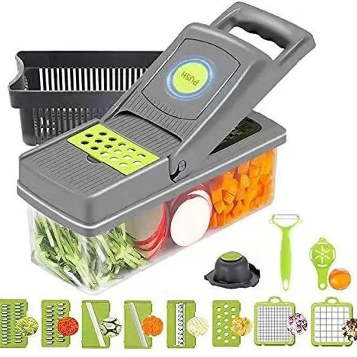 Premium 16-in-1 Multifunctional Vegetable Chopper & Slicer with