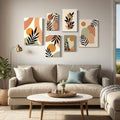 6pcs Leaf Stickytiles Frames Providing Natural Design Fresh Look Durable Quality  Everyday Home Decoration