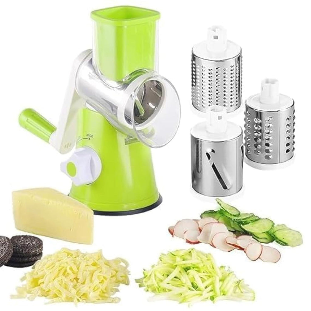 Exclusive Manual 3‑in‑1 Vegetable Cutter & Drum Grater