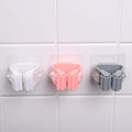 Pack of 3 Mop and Broom Self Adhesive Holder Wall Mount Magic Hanger Organizer Cleaning Tools Storage Mop Rack (Random Color)
