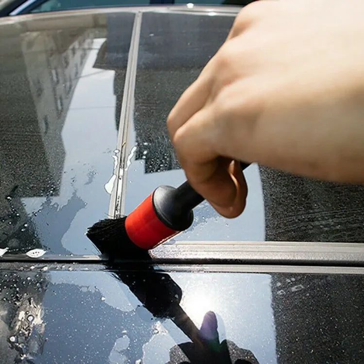 5 pcs Car Detailing Brushes Set of Different Sizes with Hanging Holder Option