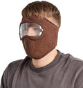 Windproof Anti Dust Full Face Masks Cycling Ski Breathable Masks Eye HD Anti Fog Goggles Hood Cover Winter Warm Hat Caps - Windproof Anti Dust Full Face Masks ( 01 Pair ) Knee Warmer Woolen Knee Cap ( Random Color ) - Full Face Mask