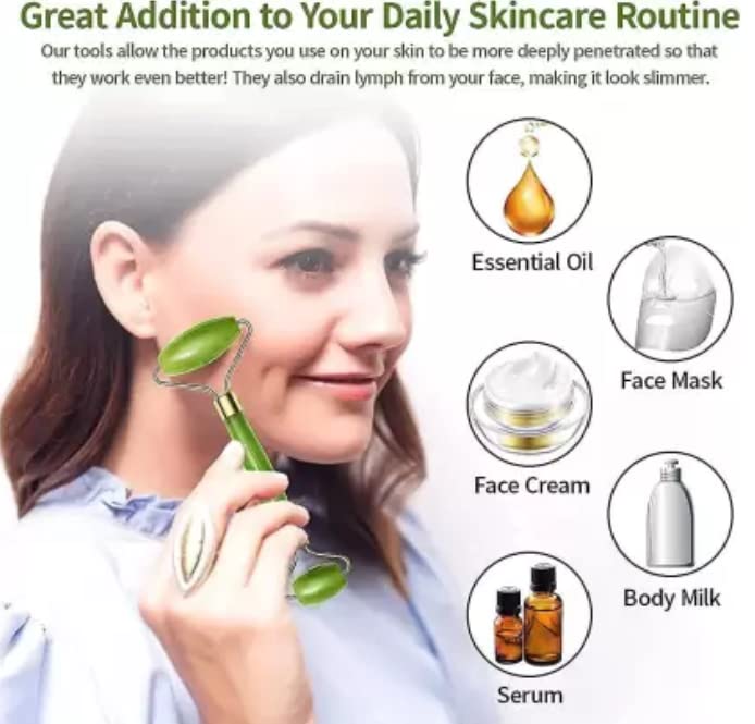 Flawless Jade Roller With Stone – photo 3