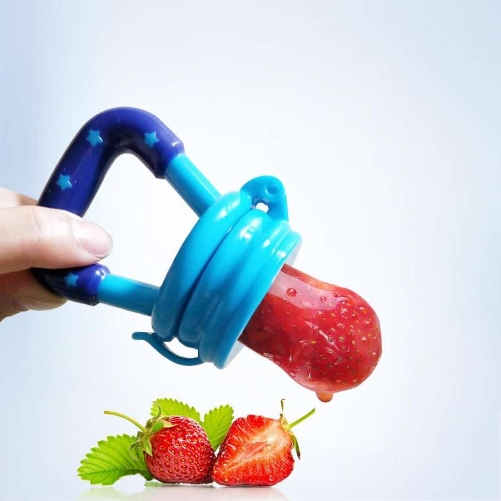 Food Pacifier + Feeder Spoon/ Fresh Fruit Food Baby , Feeding Safe Fruit Feeder ,  (random color)