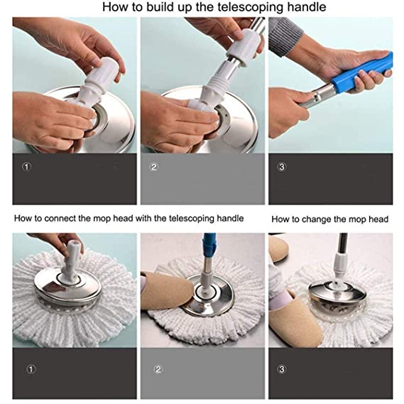 360 Rotating Cleaning Mop Interchangeable Mop Floor – photo 1