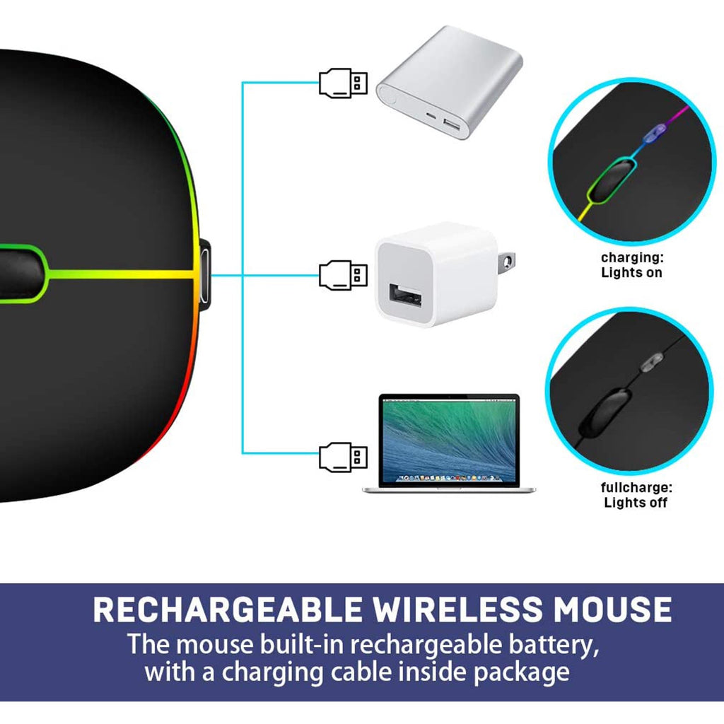 HP W10 Wireless RGB Bluetooth, Wireless, Rechargeable