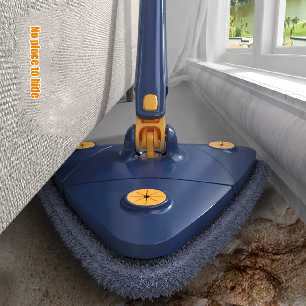 Extended Triangle Mop 360 Twist Squeeze Wringing X-Type Window Glass Toilet Bathroom Floor Household Cleaning Ceiling Dusting