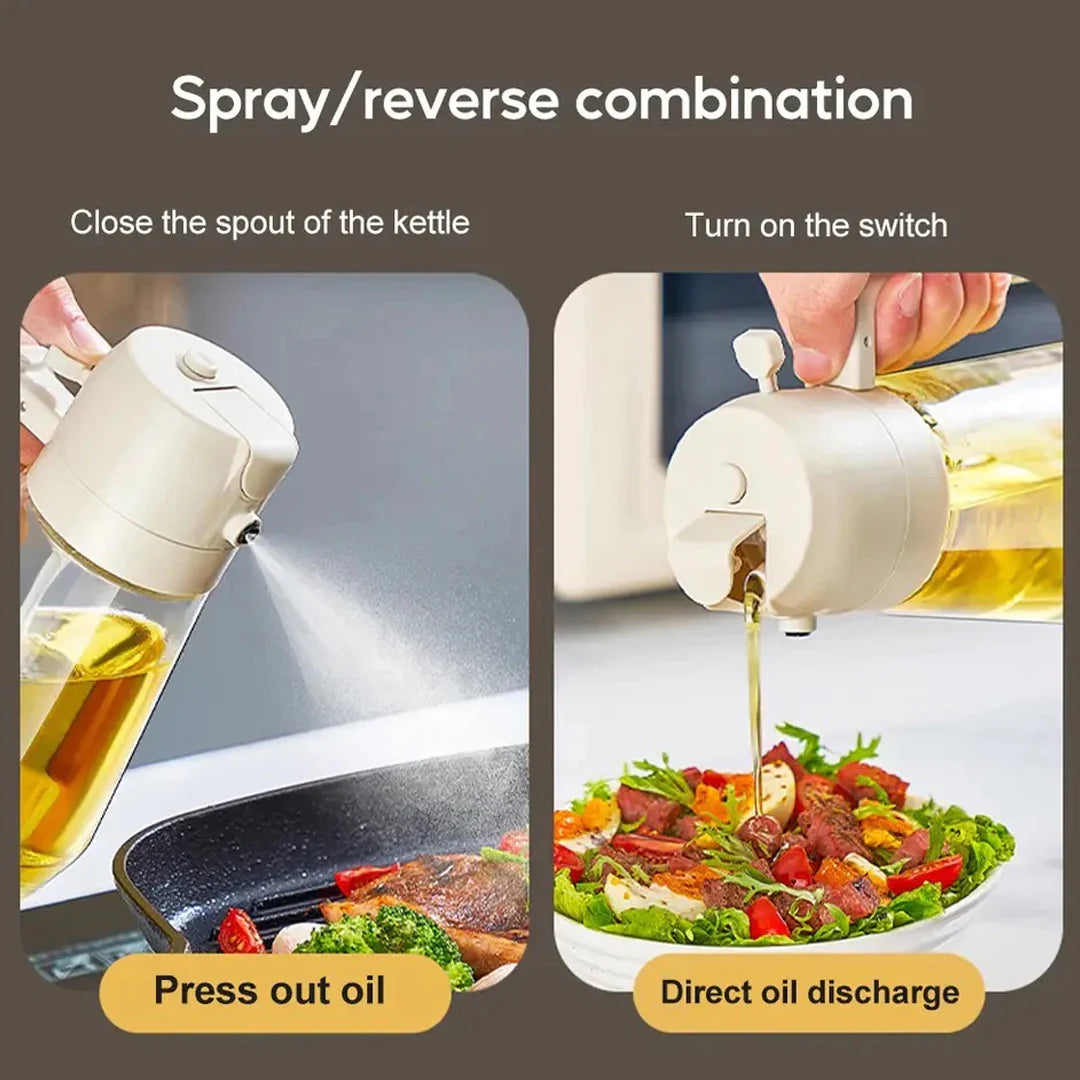 2 in 1 Oil Spray Jug - 470ml (Random Color)
