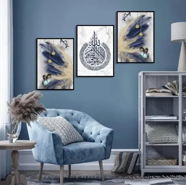 Set of 3 Premium Wall Art Photo Tiles �Modern Home Decor Sets