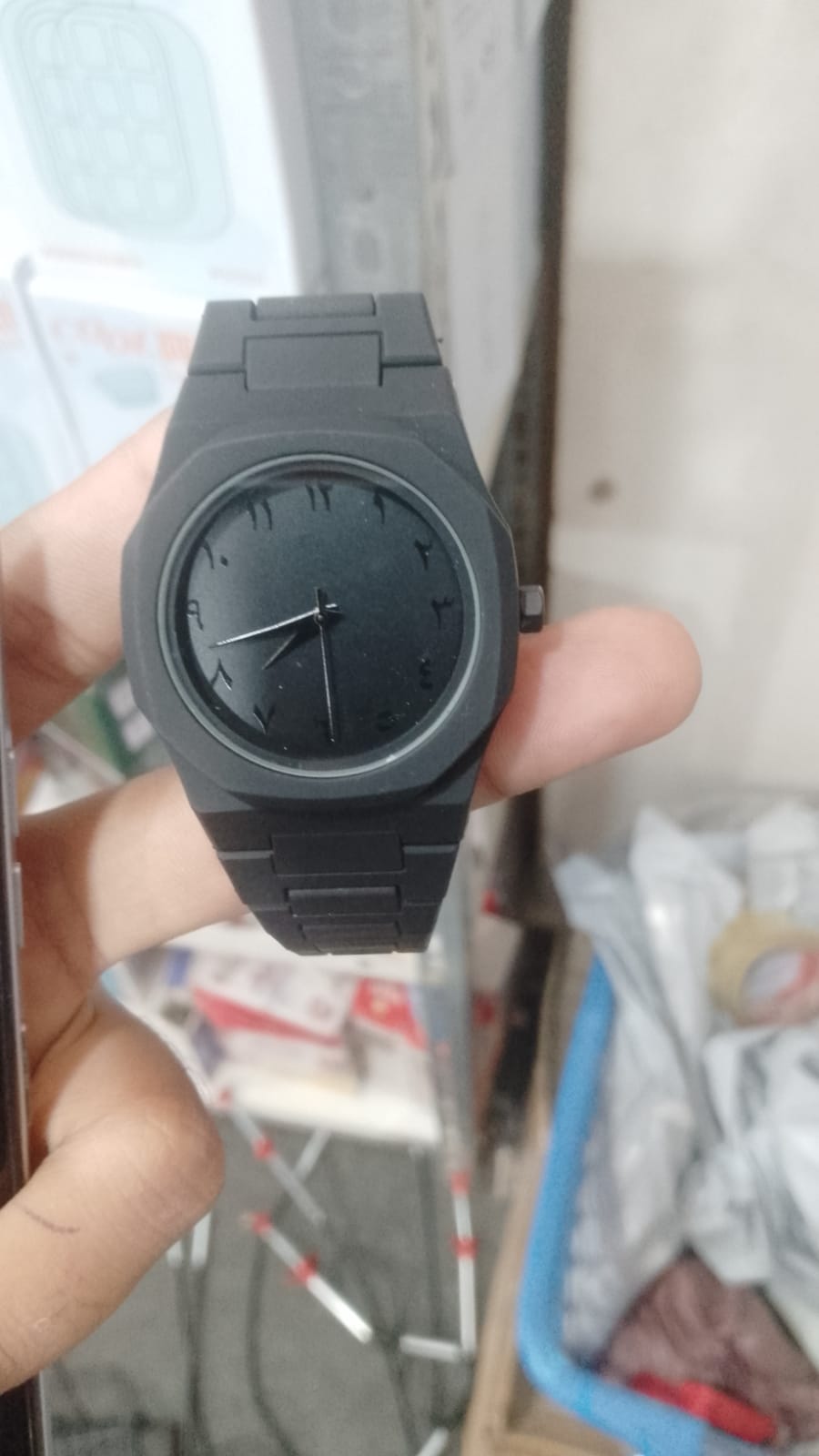 Full BLACK AURA Quartz Watch �Lightweight Design, , Premium Quality & Finish - Best Quality Analog Watch For Boys - Watch For Men | Full Black Color Watch - (Without Box)