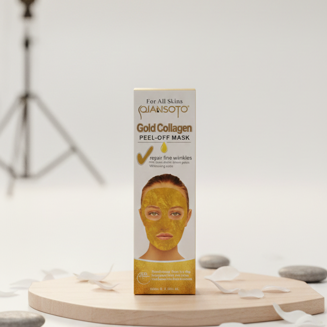 Qiansoto Gold Collagen Peel-Off Facial Mask �Anti-Aging & Skin Brightening Treatment (100ml)