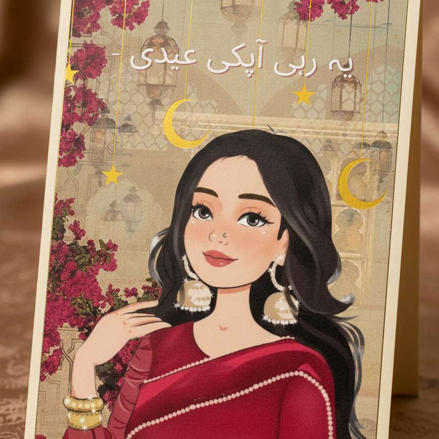 Eidi Card Pack of 9 �Festive Money & Gift Giving Cards for Eid