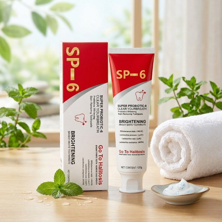 Premium SP-6 Ultra Whitening Probiotic Toothpaste �Advanced Stain Removal & Fresh Breath Oral Care
