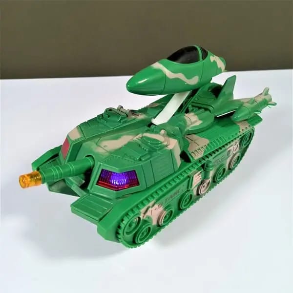2-in-1 Military Aircraft & Tank Toy | Transformable Fighter Jet & Tank | Durable & Safe for Kids (random colour)
