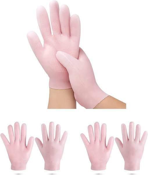 (1 Pair) Moisturizing Glove Set, Silicone Gel Spa Gloves For Dry Cracked Skin