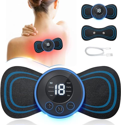 Wireless EMS Mini Body Massager �Portable Butterfly Massager with 8 Modes for Blood Circulation & Pain Relief